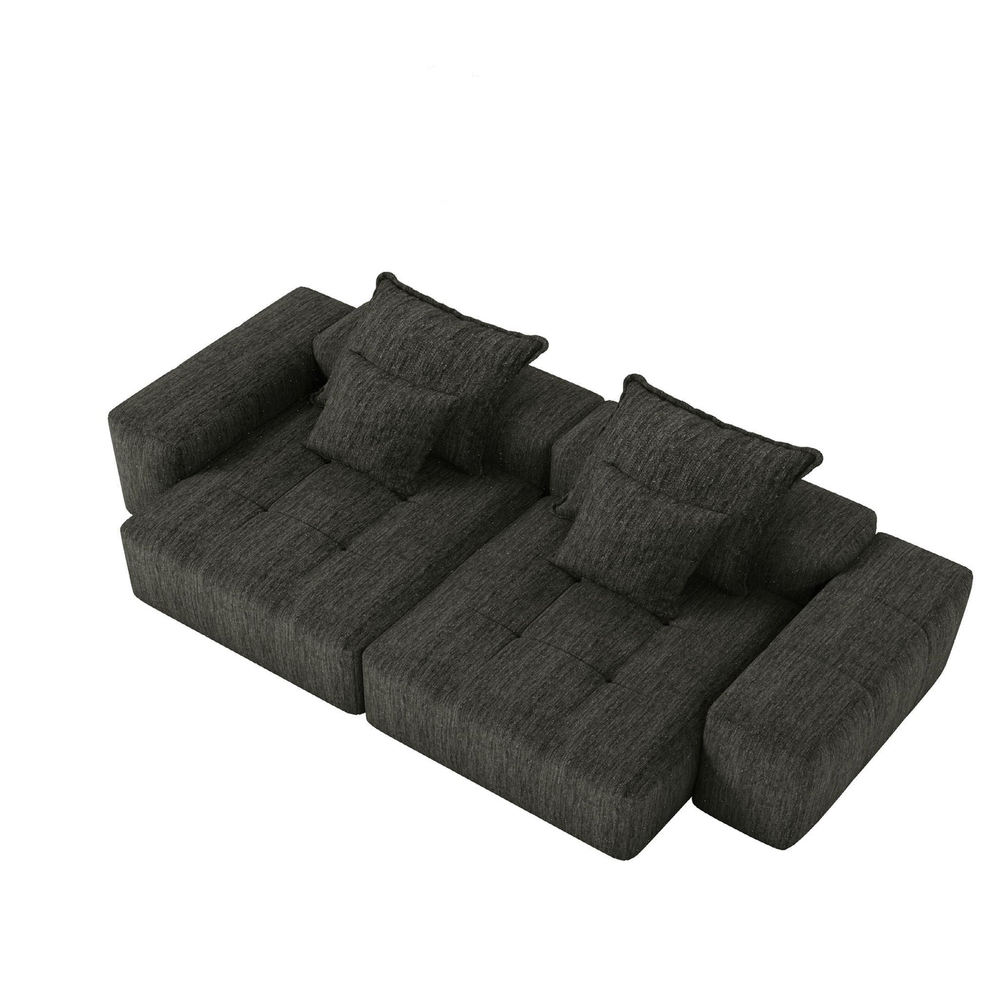 Modern Oversized DIY Combination Modular Sectional Sofa With Pillows