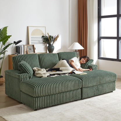 3 Seater Sofa With 2 Ottomans For Living Room