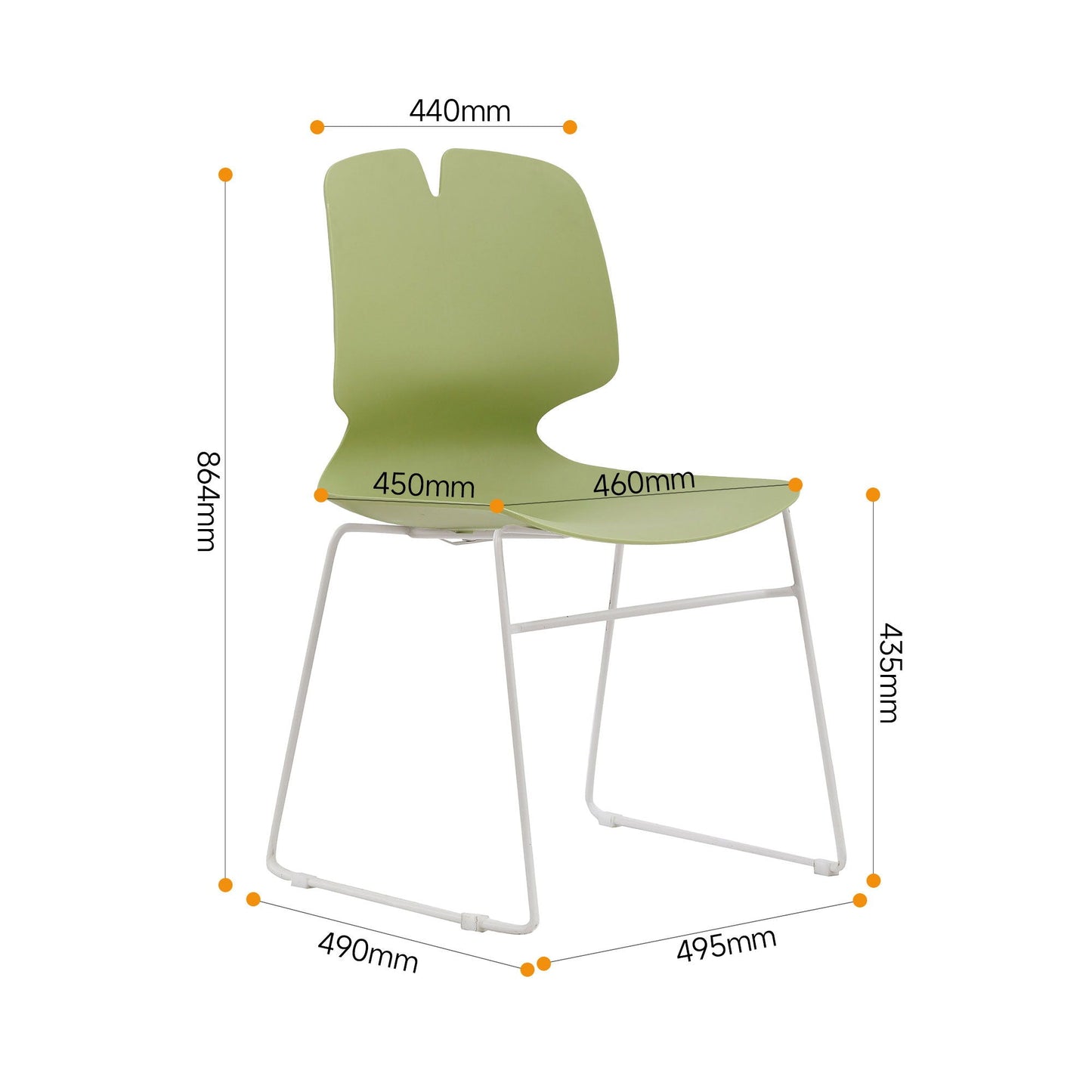 Modern Stacked Office Chairs (Set of 4)