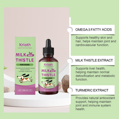 Kriath Dog Milk Thistle Extract Nutrient Solution Gentle Ingredients Daily Nourishing Pet Body Care Solution