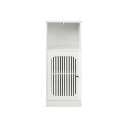 Bathroom Low Cabinet with Louvered Door