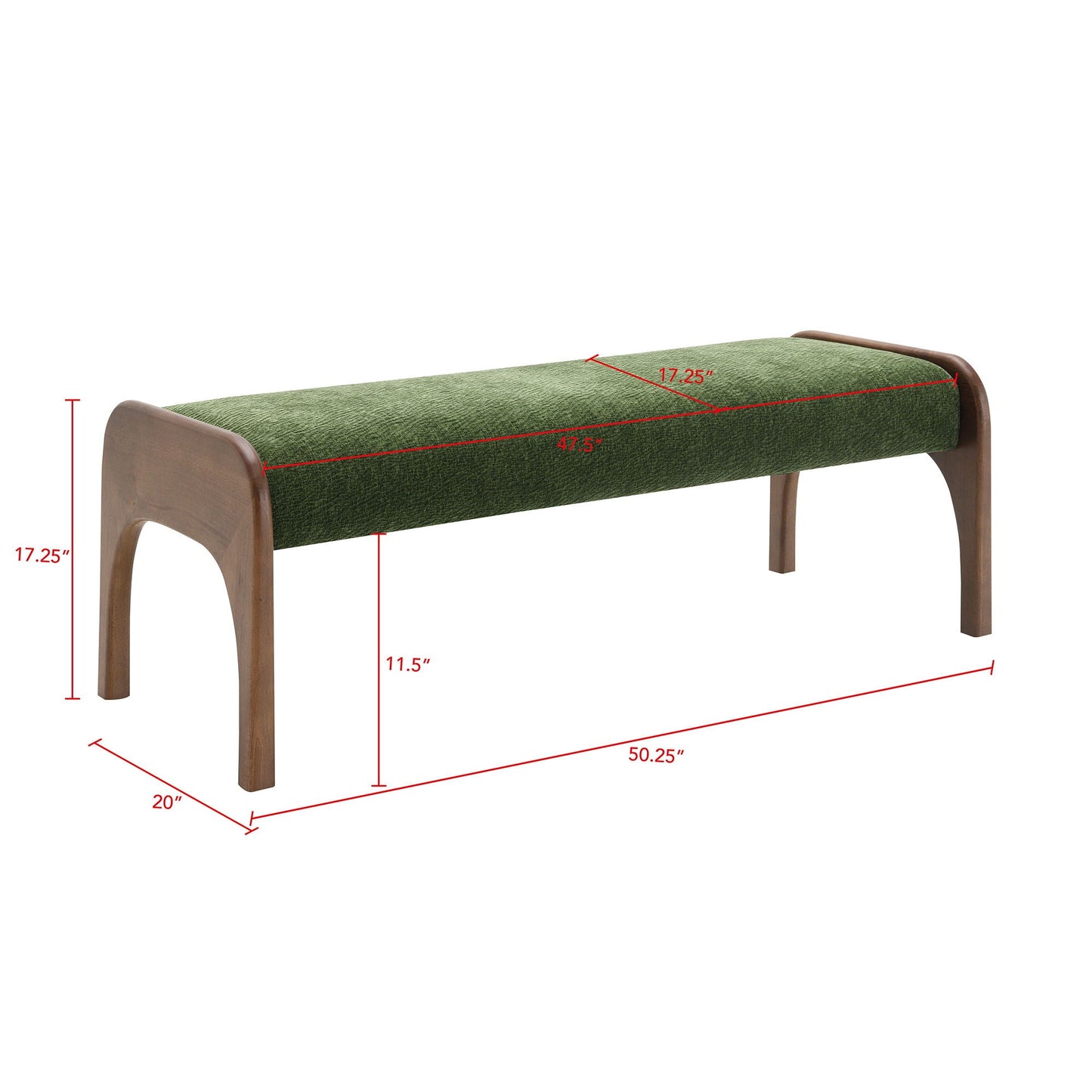 Modern Upholstered Long Bench For Kitchen