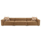 Modular Sofa Set With 2 Matching Toss Pillows - Chocolate