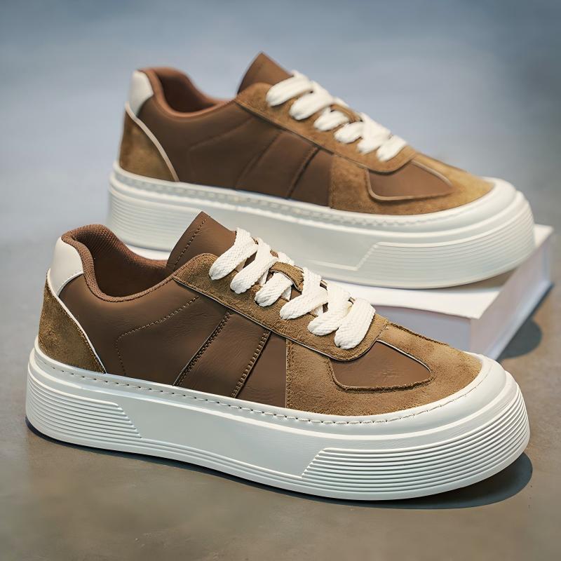 Men Chunky Platform Heighten Casual Skate Sneakers