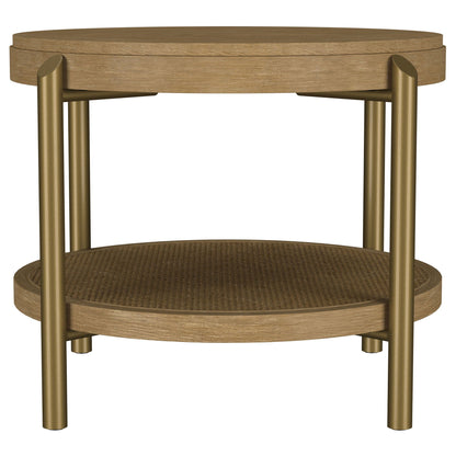 Arini 3-piece Round Coffee and End Table Set Sand Wash
