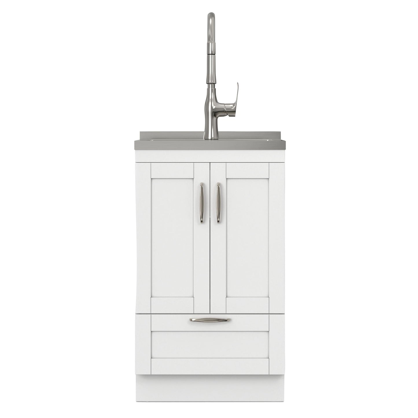 Reed - Deluxe Laundry Cabinet With Pull-Out Faucet And Stainless Steel Sink