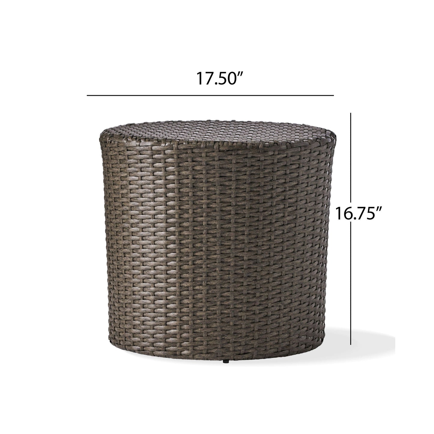 Keaton Barrel Side Table Gray