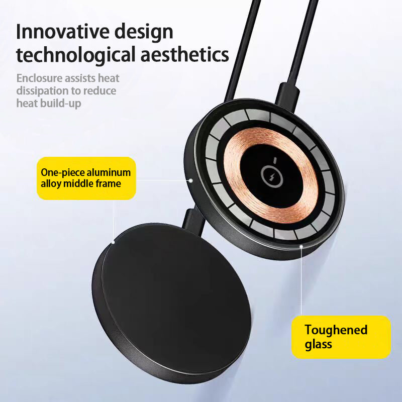 IPhone 17 Pro Pro Max Wireless Charger 15W Magnetic Wireless Fast Charging, Compatible With IPhone 12, 13, 14, 15, 16, And 17 Pro, Pro Max Series Models