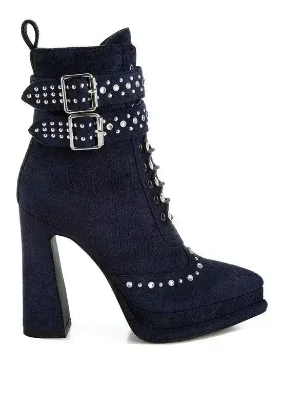 Punk Harness Boots - Studded High Heel Boots | Femstylo
