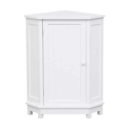 Bathroom Cabinet Triangle Corner Storage Cabinet With Adjustable Shelf Modern Style