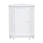 Bathroom Cabinet Triangle Corner Storage Cabinet With Adjustable Shelf Modern Style