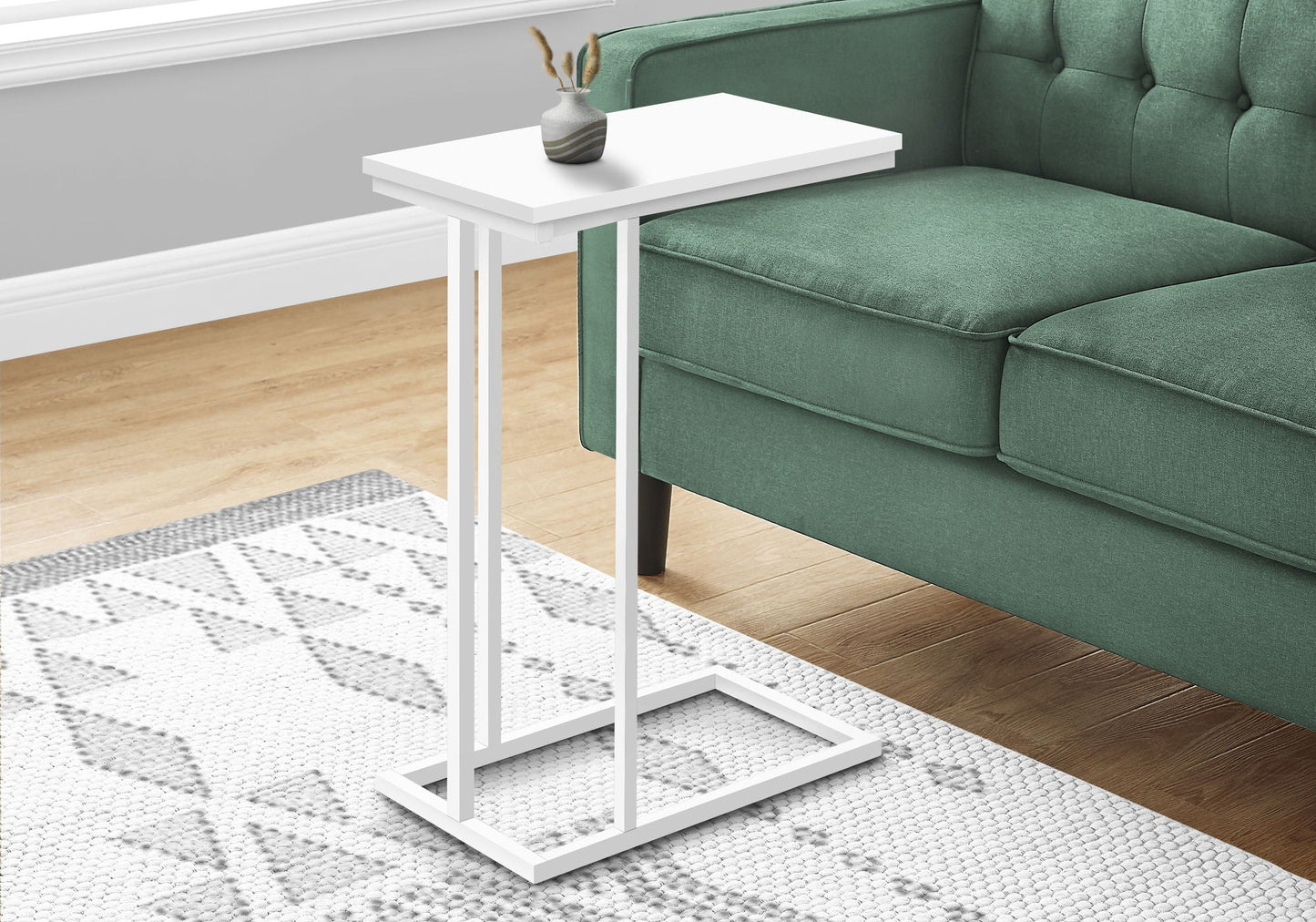 Accent Table Versatile Use, C-Shaped, Contemporary & Modern