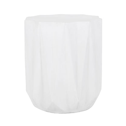 Outdoor Lightweight Concrete Side Table - Antique White