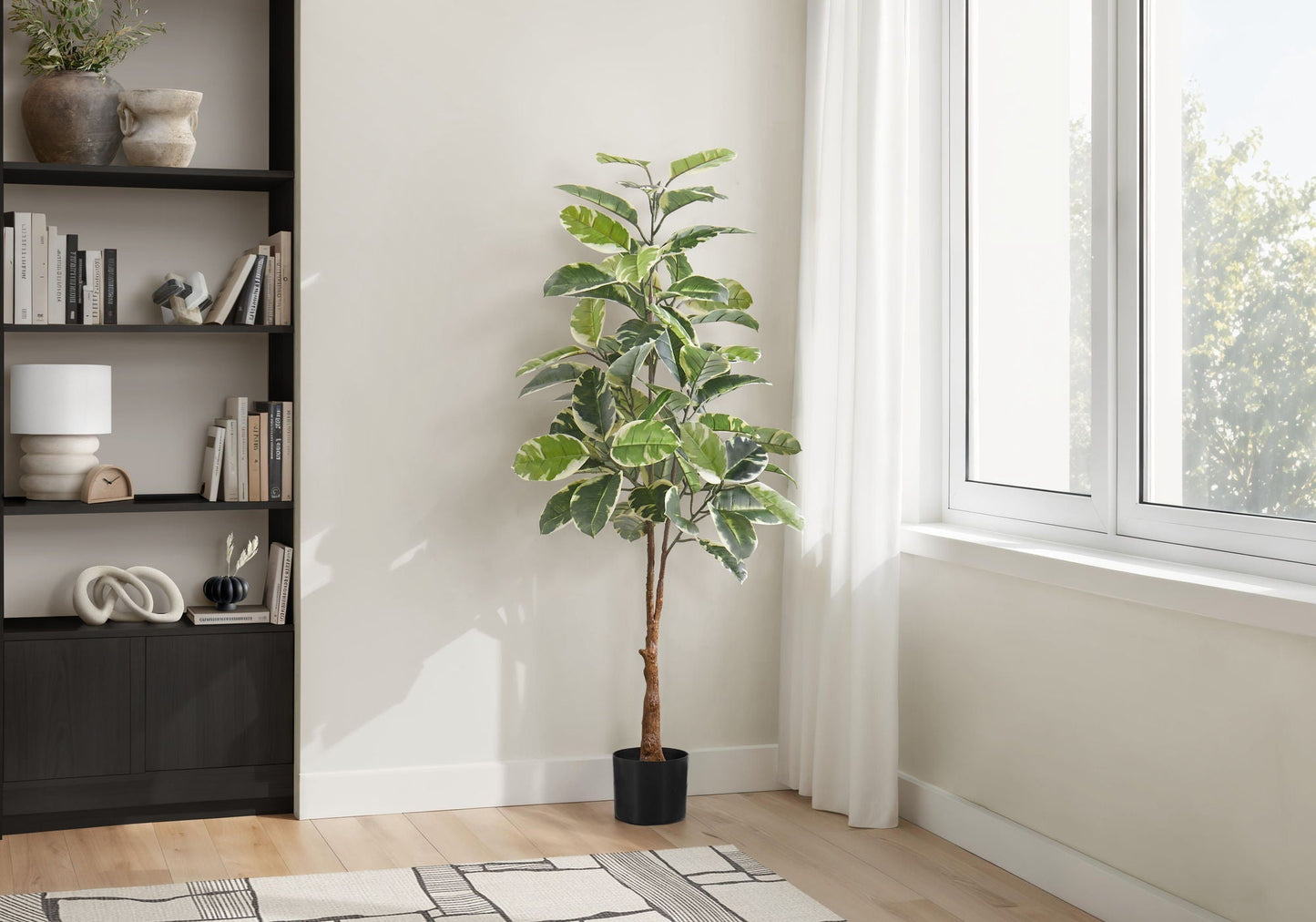 52" Tall Artificial Rubber Tree Indoor Plant