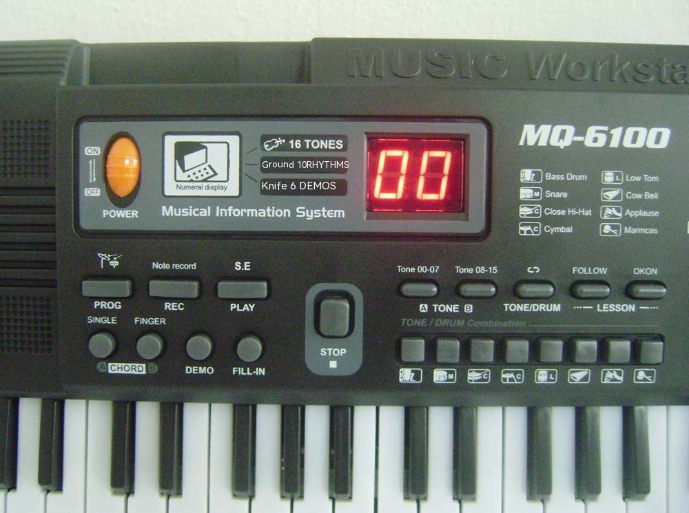 Children's 61 Key Electronic Keyboard USB Power Cord With Microphone Black