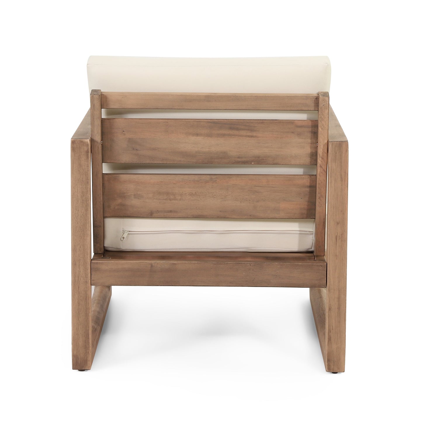 Set of 2 Outdoor Acacia Wood Patio Club Chair