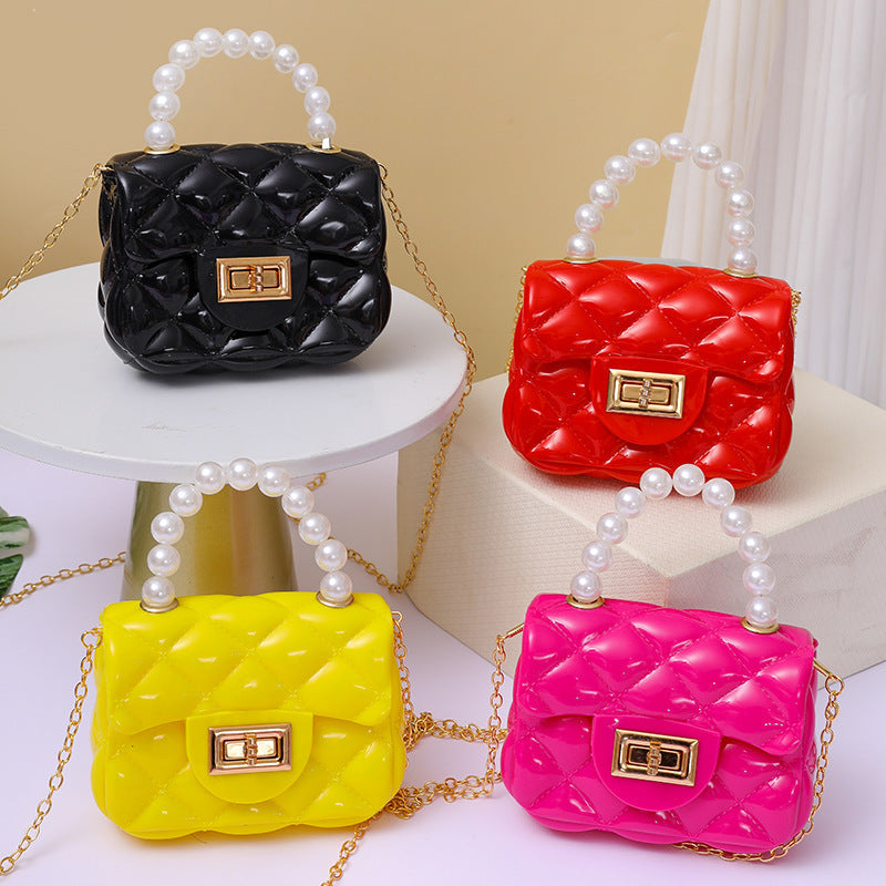 Handheld Candy Bag Solid Color Single Shoulder Strap