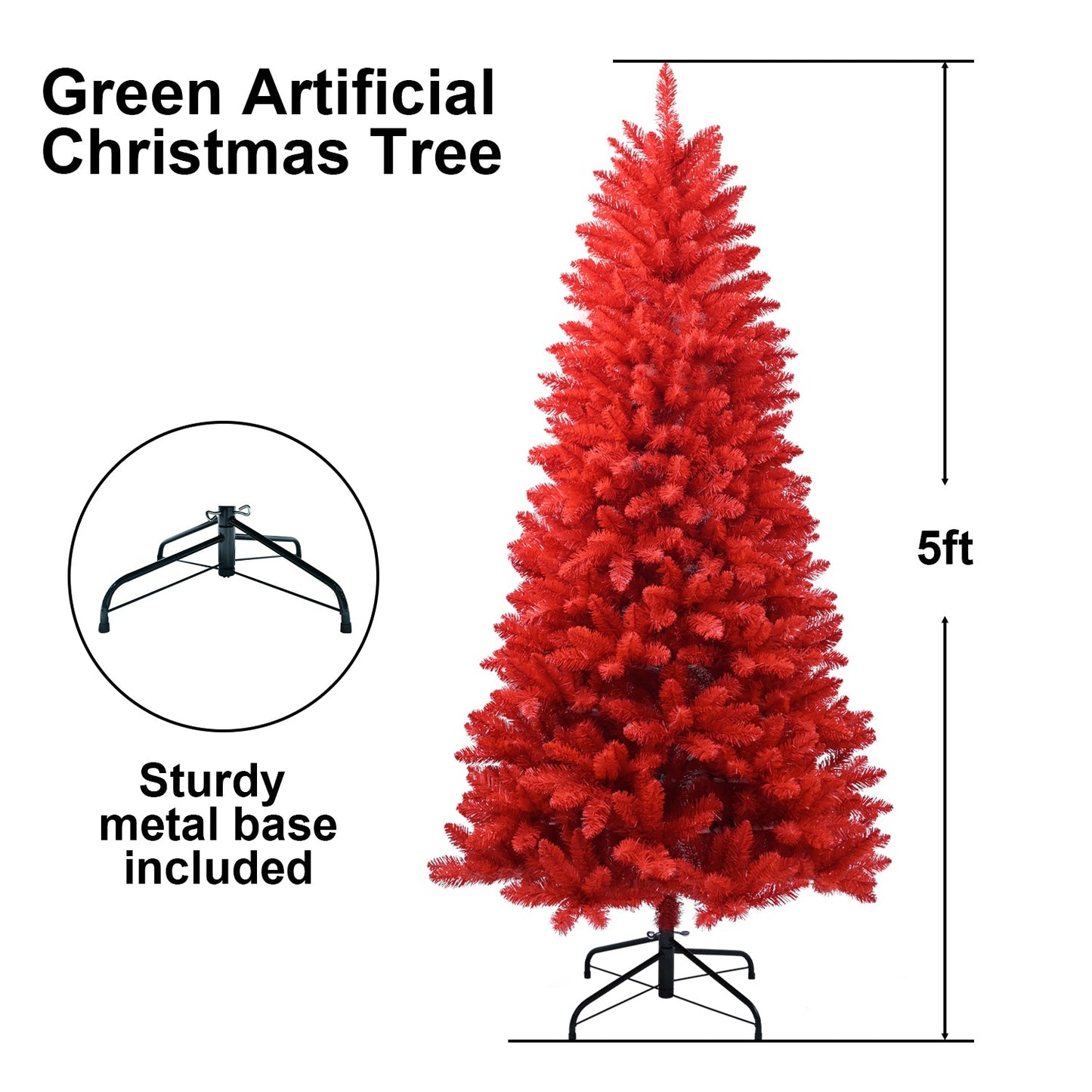 All-Red 4FT Christmas Tree