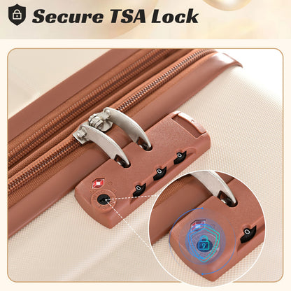3 Piece Expandable Hard Shell Luggage Set with TSA Lock