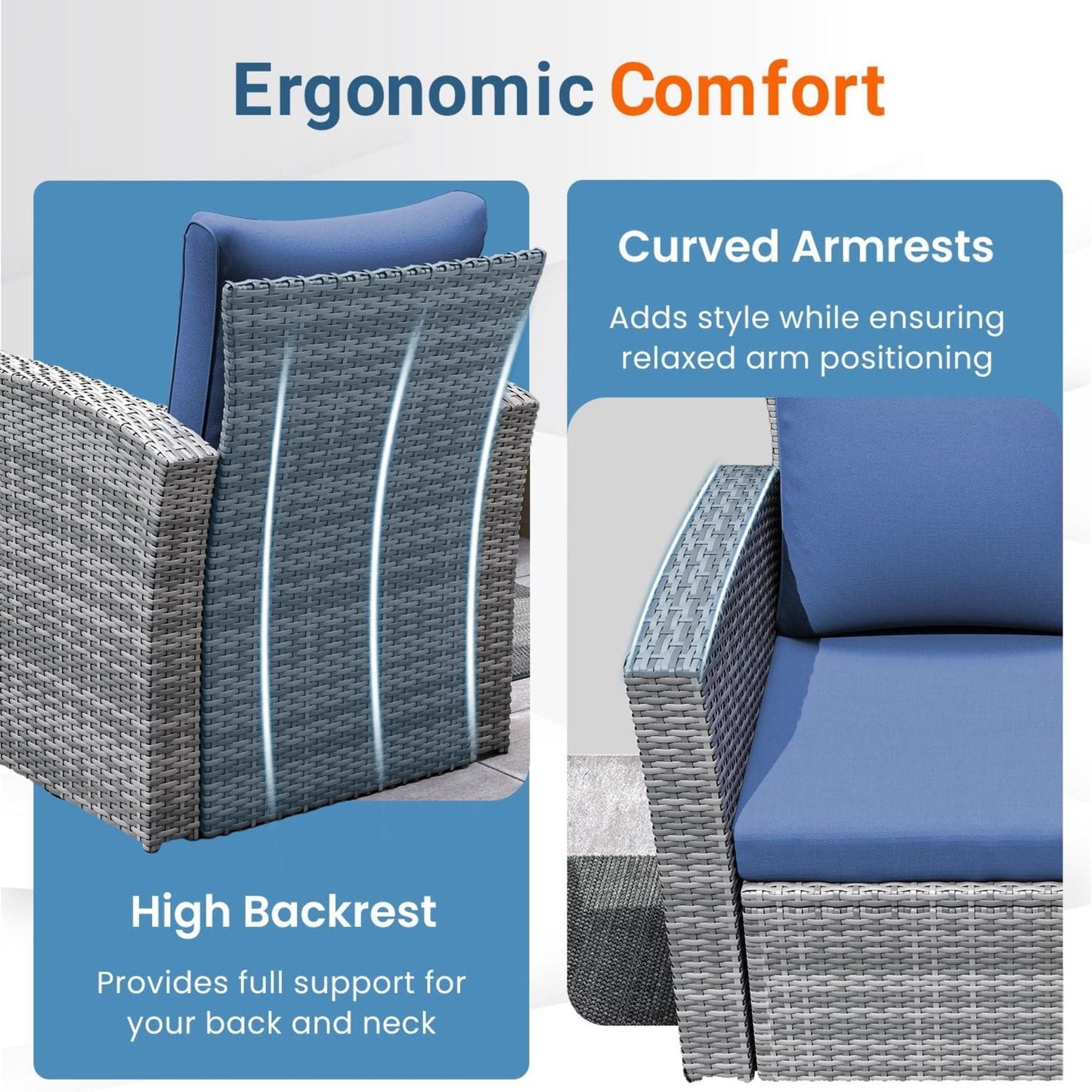 Modern Patio Set With Table And Cushions
