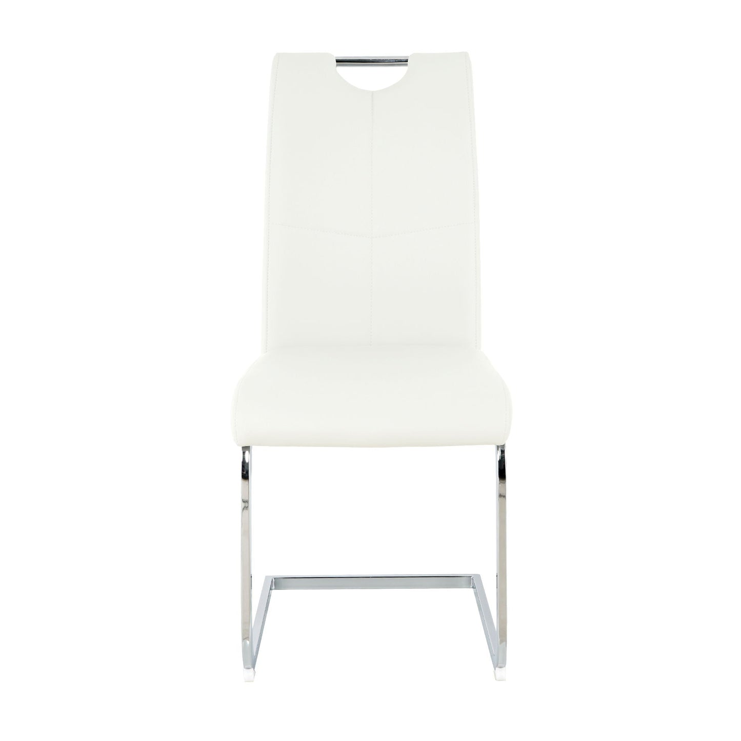Modern Dining Chairs With Padded Seat And Metal Legs