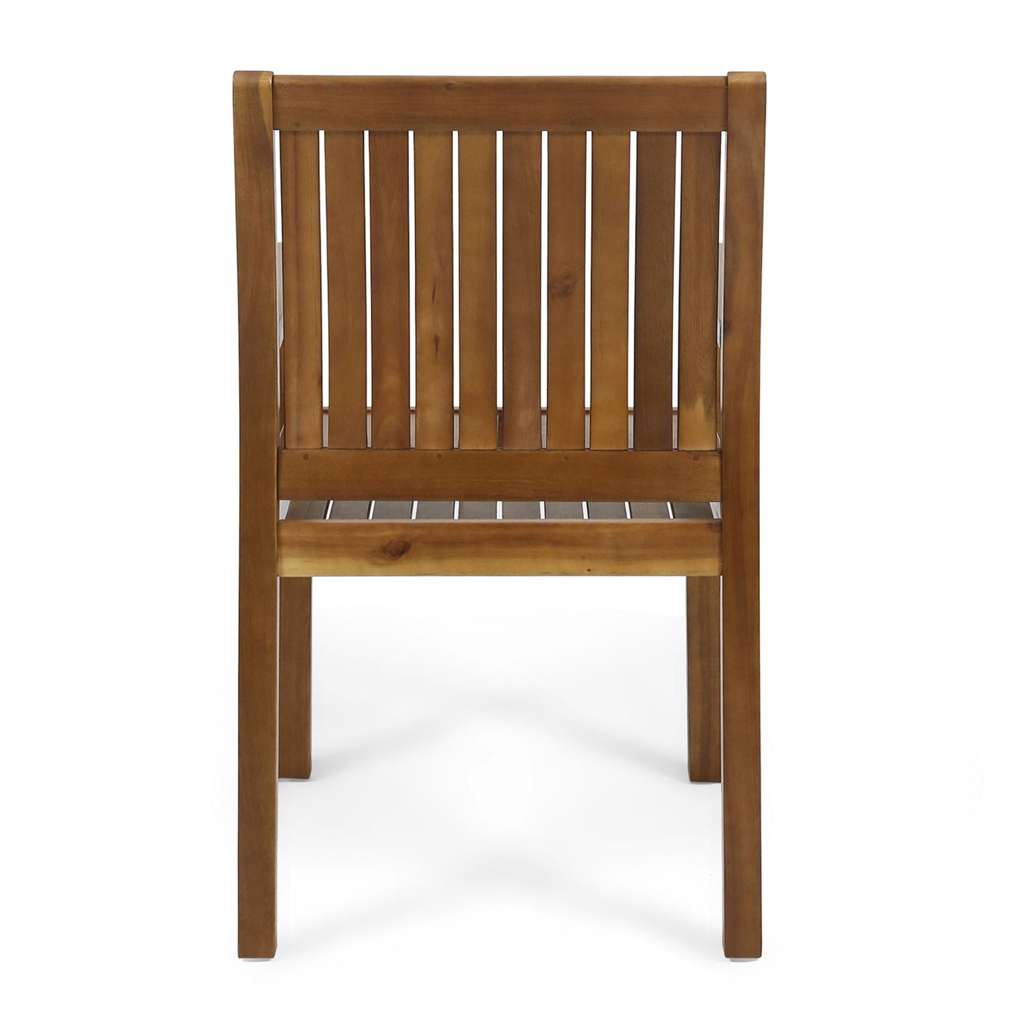 Amethyst Outdoor Dining Chair With Slat Design (Set of 2) - Natural