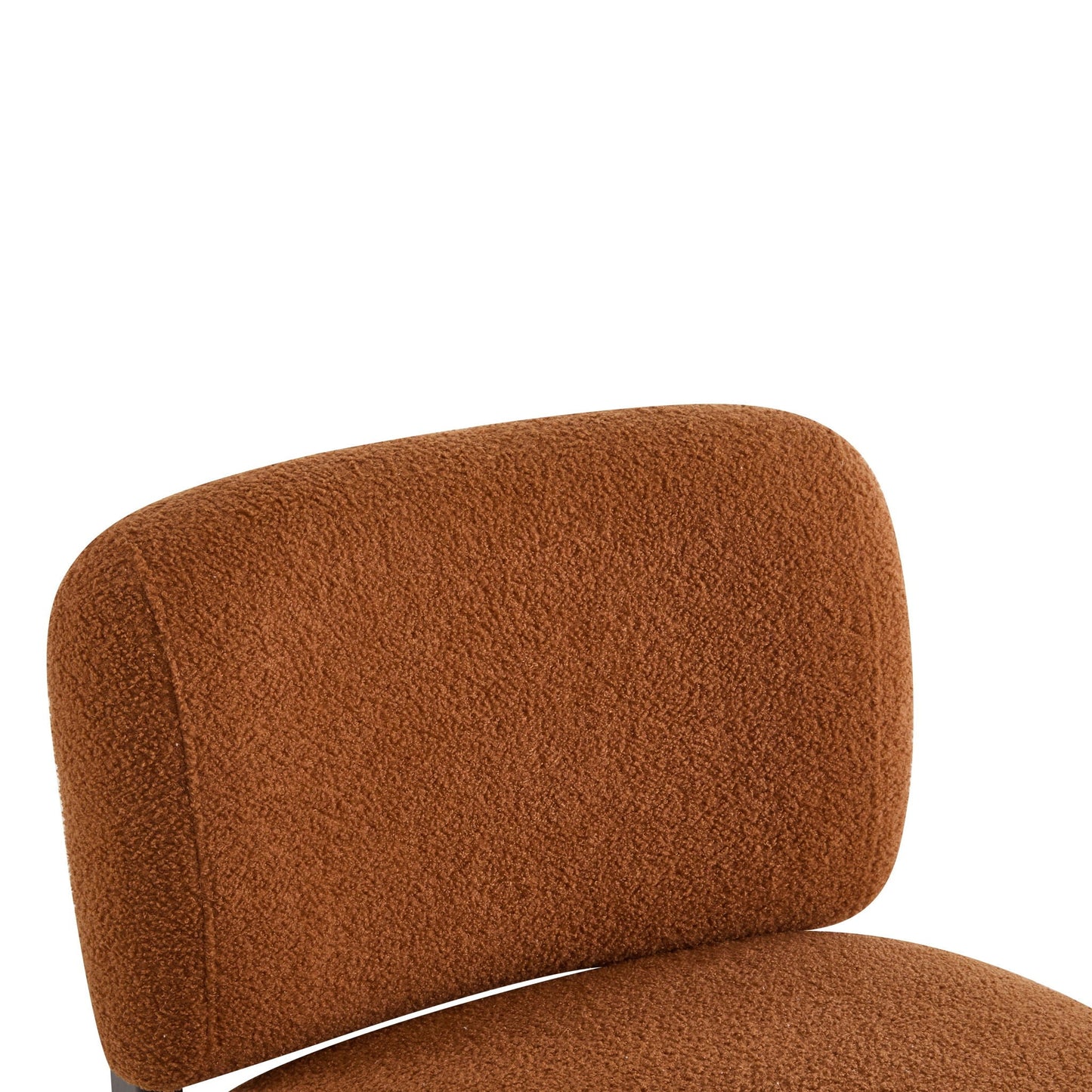 Modern Boucle Lounge Chair With Solid Wood Frame