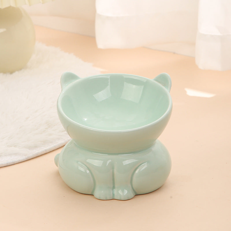 Ceramic Cat Dog Bowl Pet Supplies Drinking Water Goblet Food Basin