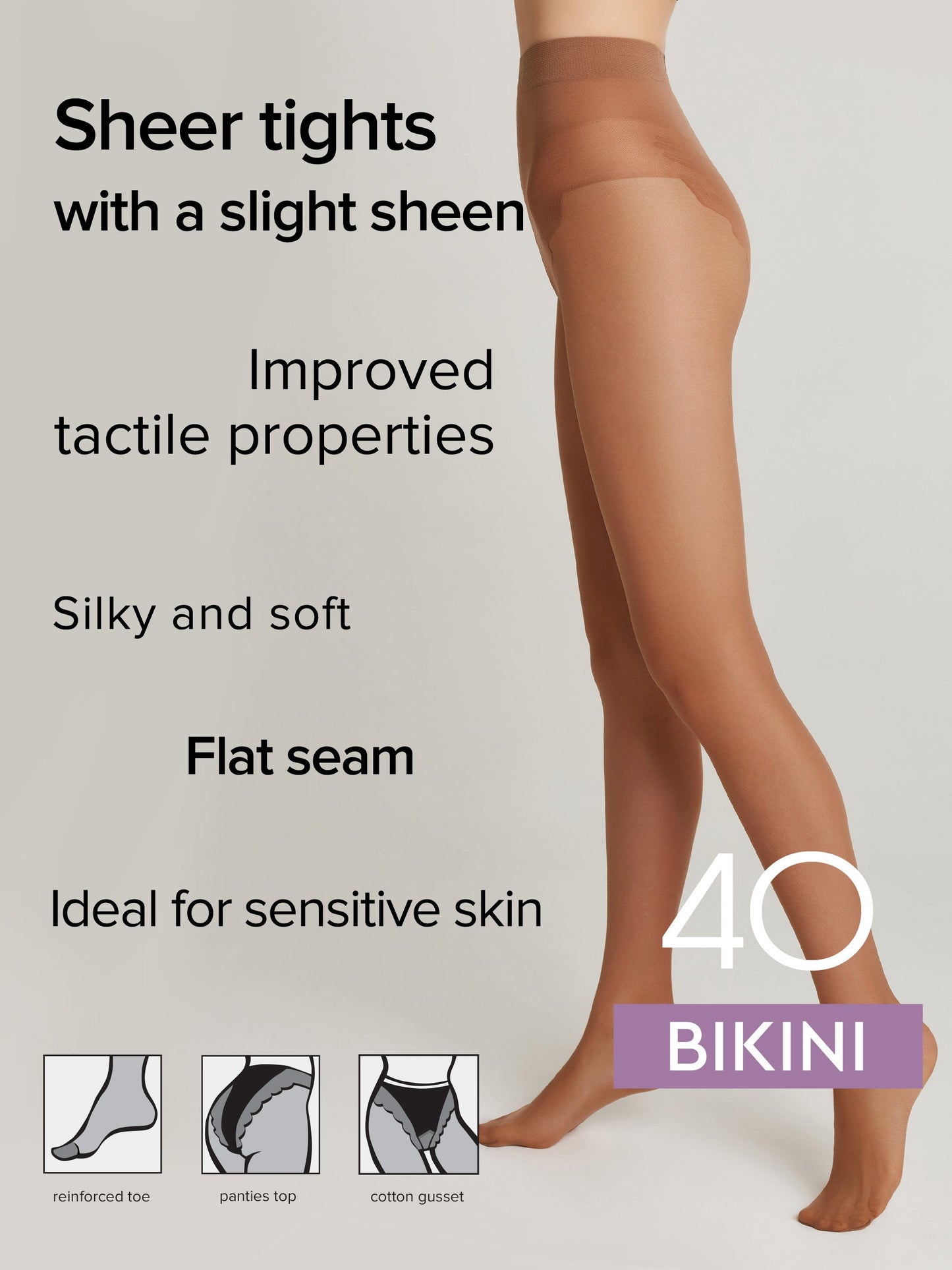 Tights Conte Bikini 40 Den - Ajour Top