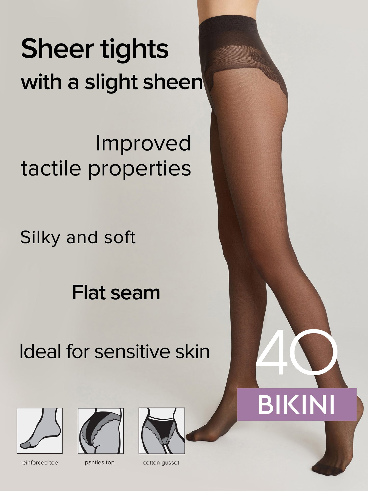 Tights Conte Bikini 40 Den - Ajour Top