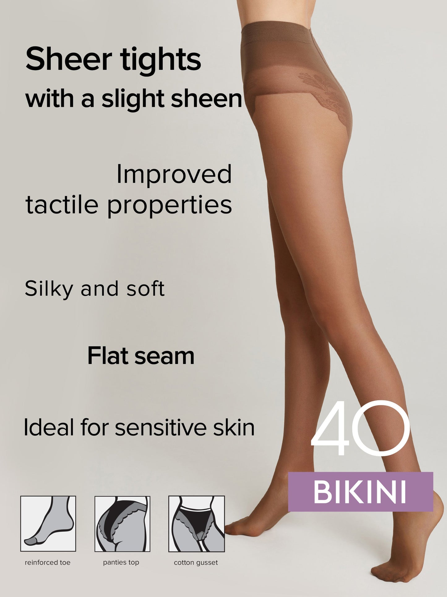 Tights Conte Bikini 40 Den - Ajour Top
