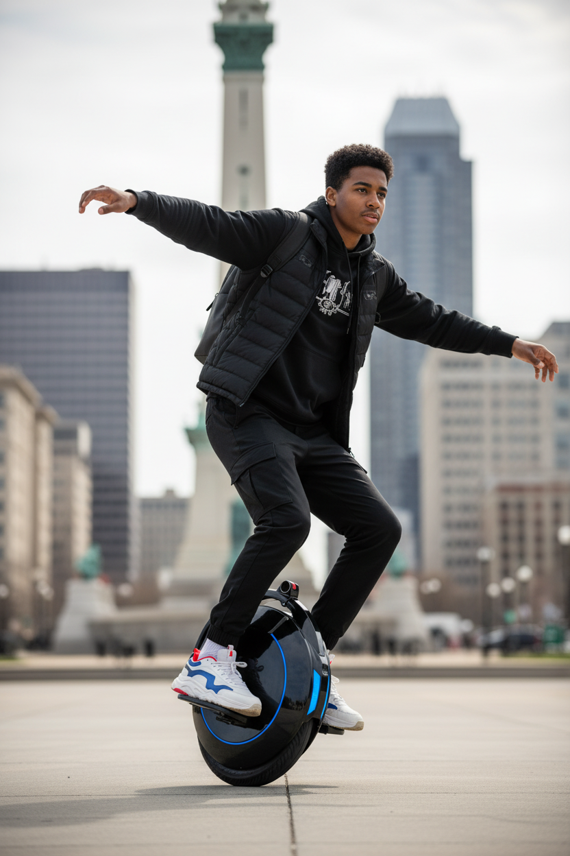 Smart Electric Unicycle | Self-Balancing One Wheel Scooter, 14" Tire, 72V Bluetooth & APP Control – Black
