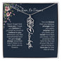 Birth Flower Necklace With Name I No Rain - No Flowers | Unique Jewelry for Daughter from Dad