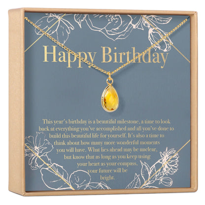 Birthday Birthstone Necklace, Multiple Styles Necklace