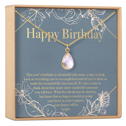 Birthday Birthstone Necklace, Multiple Styles Necklace