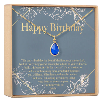 Birthday Birthstone Necklace, Multiple Styles Necklace