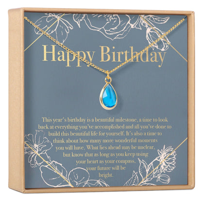Birthday Birthstone Necklace, Multiple Styles Necklace