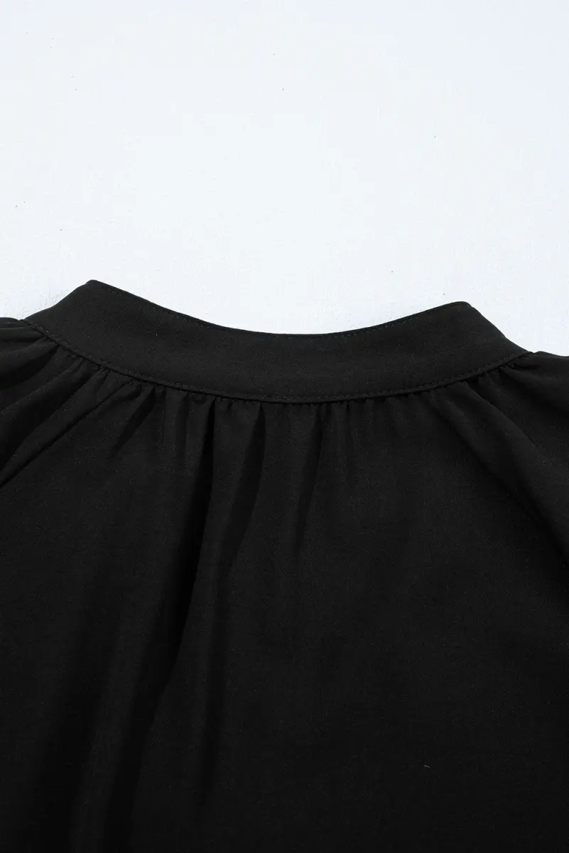 Women's Blouse - Puff Sleeve & Black Bow - Southern Belle Style