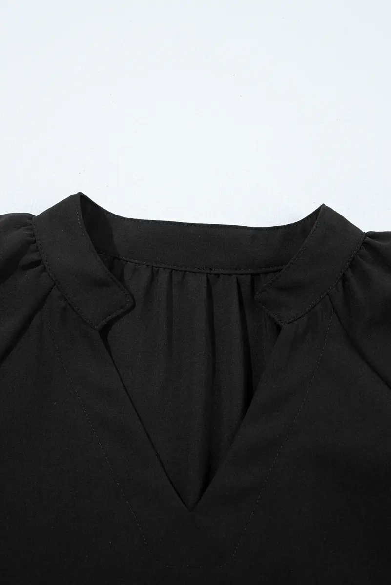 Women's Blouse - Puff Sleeve & Black Bow - Southern Belle Style