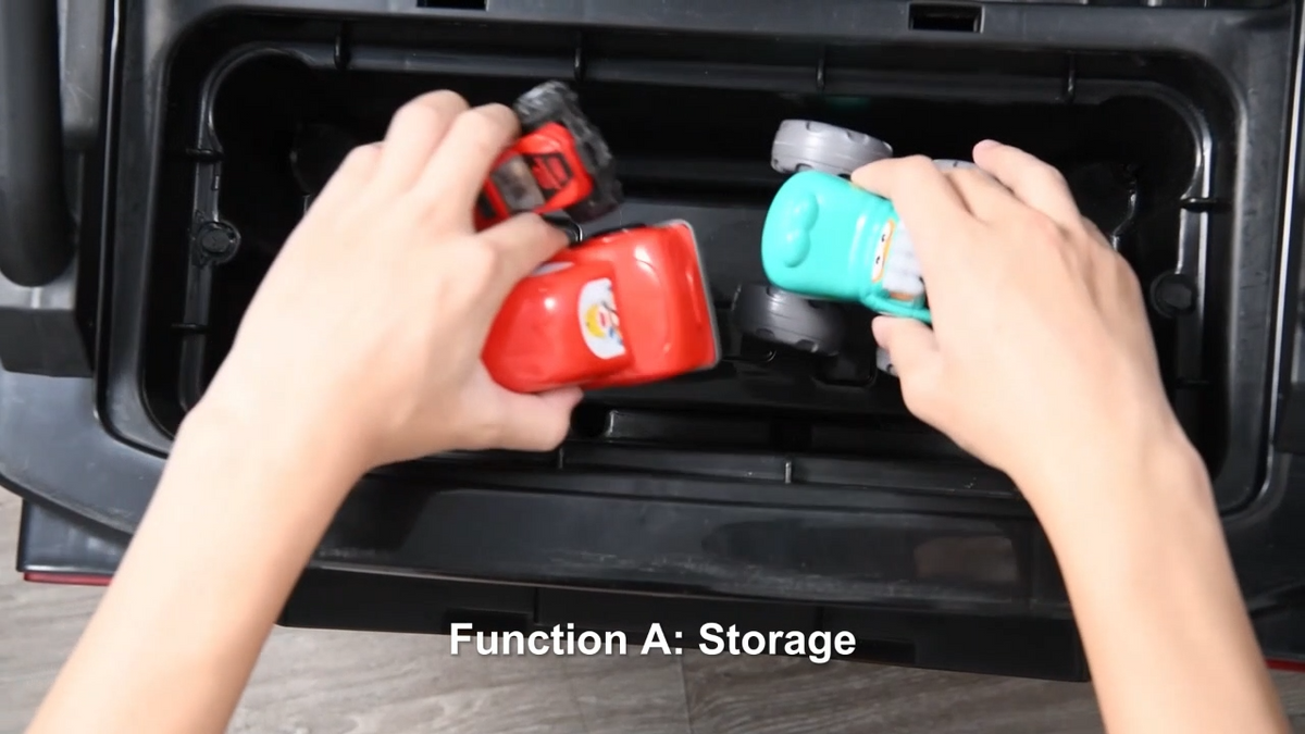 Interactive 12V Ride-On Truck for Kids with Remote Control, LED Lights, and Music