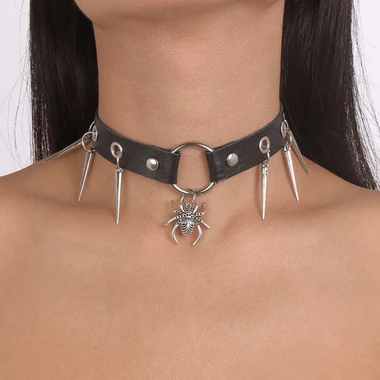 Black Leather Jewelry Personalized Punk Snake Necklace