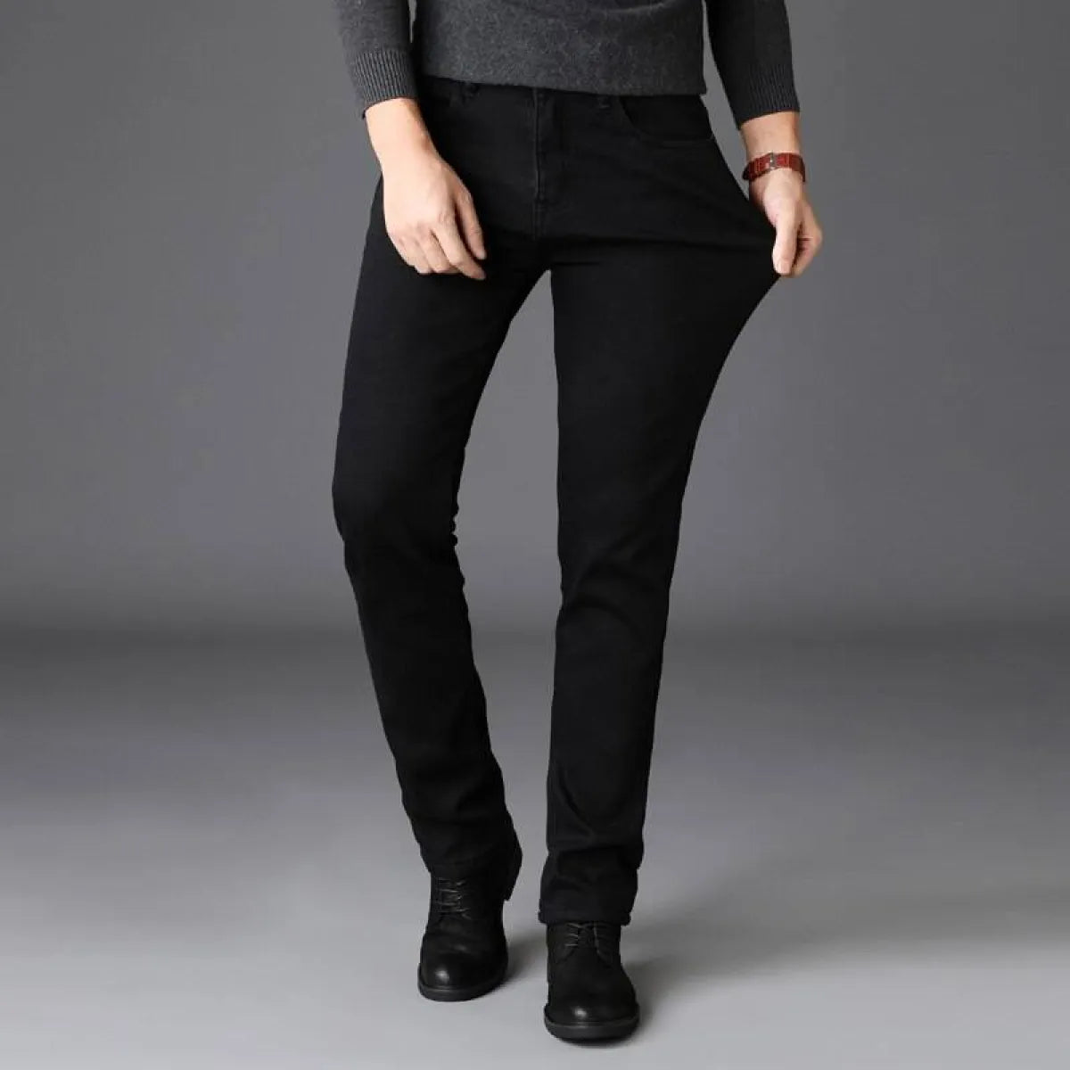 Men's Black Straight Pants