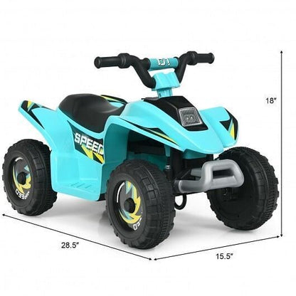 Blue 6V Electric ATV Ride-On Toy for Kids with 4 Wheels
