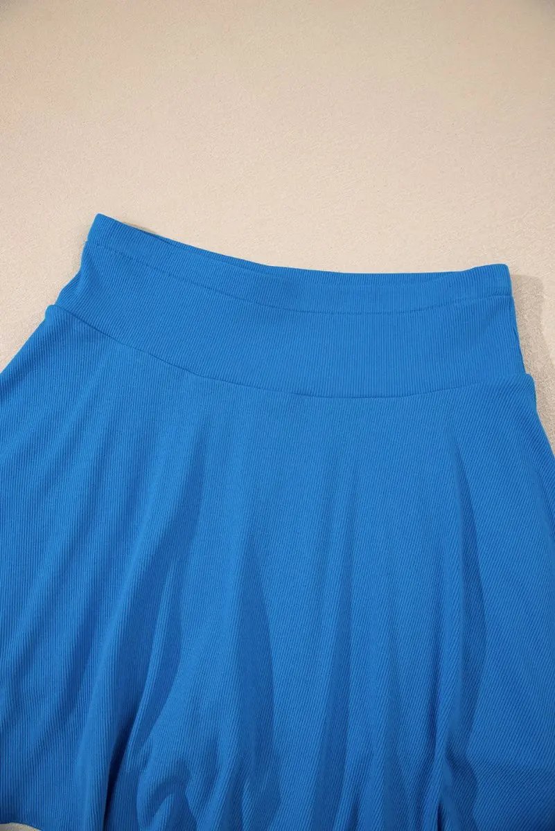 Women's Active Skort - High Waist Phone Pocket - A-Line