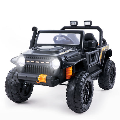 2-Seater 12V Ride-on Truck for Kids with Remote Control, LED Lights, FM Radio, and Bluetooth