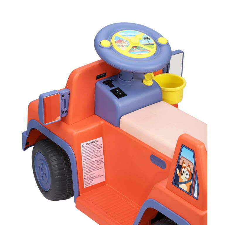 Bluey 6V Ride-On Car with Interactive Sounds - Battery Powered Toy for Kids and Toddlers