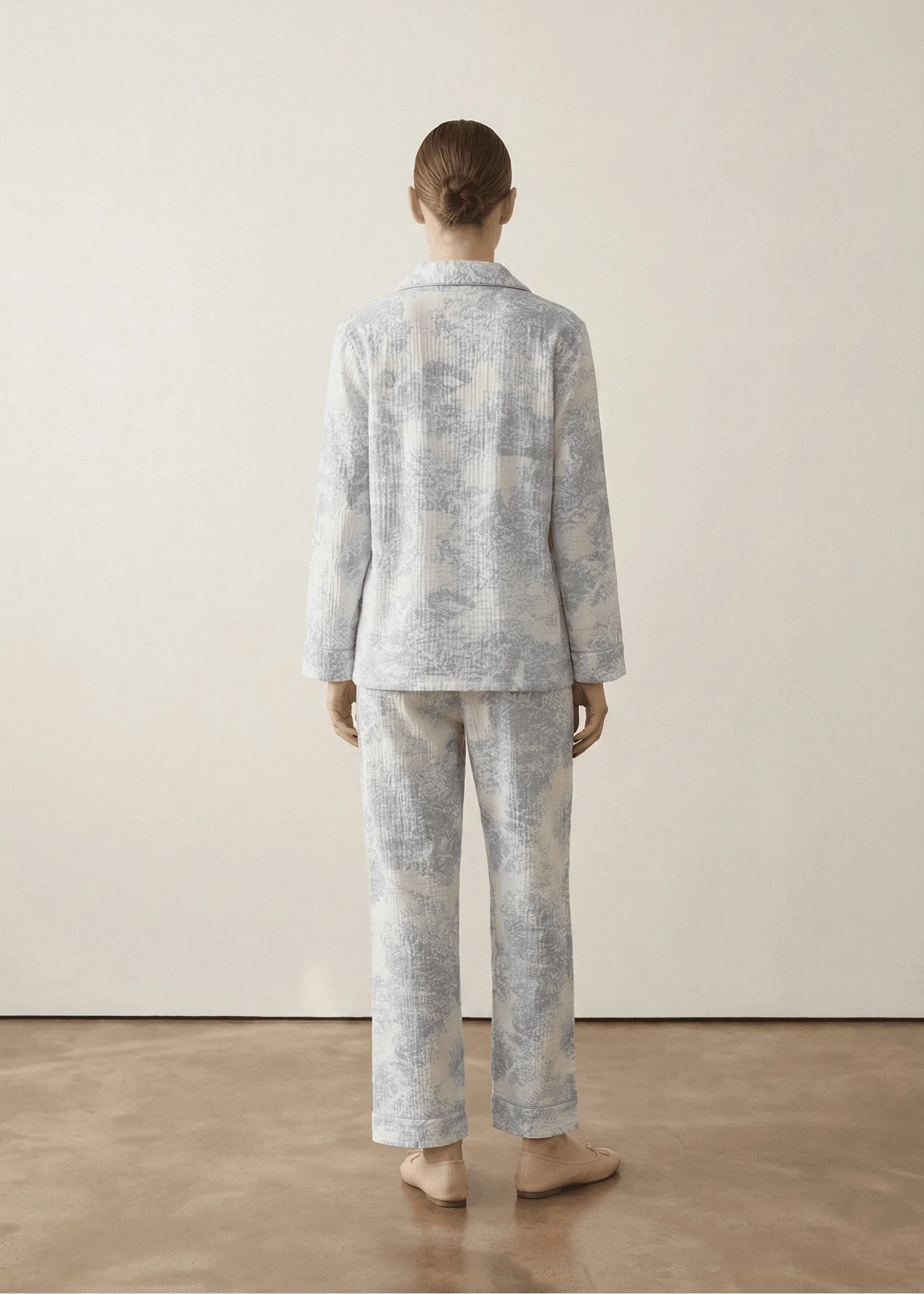 Blush Mist Cotton Pajama Set / Blue