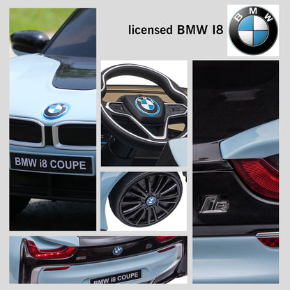 BMW I8 Electric Blue Kids Ride-On Car with Remote Control - Perfect for Christmas!