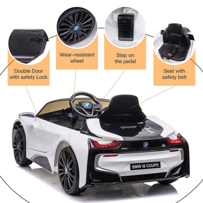 BMW I8 Electric Ride-On Car for Kids with 2.4G Remote Control and MP3 Player