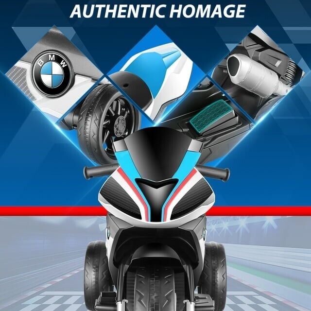 BMW Kids Electric Motorcycle - 12V Battery Powered Ride-On Bike in Sleek Black Design